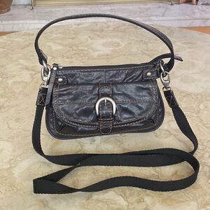 Fossil Mini Leather Handbag w/ detachable Shoulder Strap